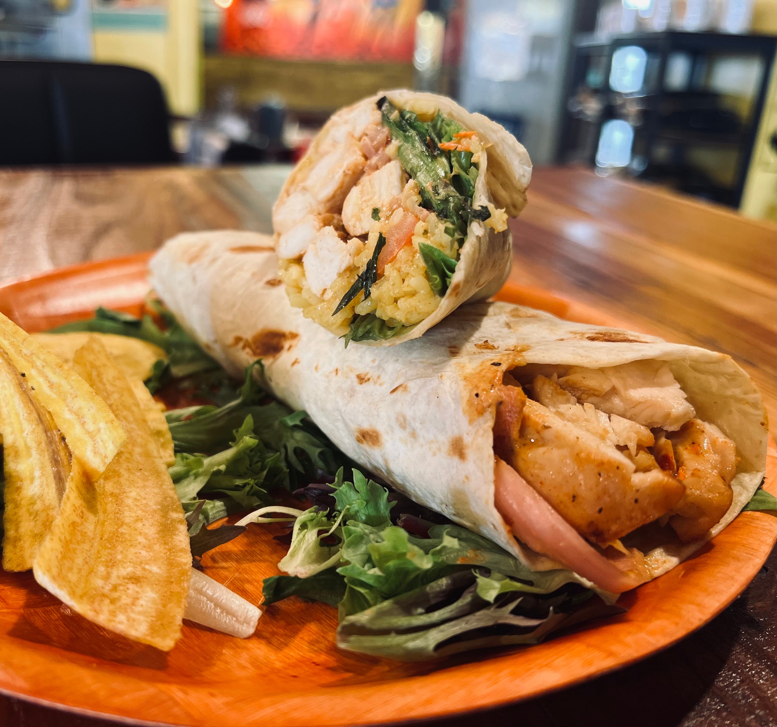 L South African Wrap W Plantain Chips Bunny Chow South African l-south-african-wrap-w-plantain-chips-bunny-chow-south-african